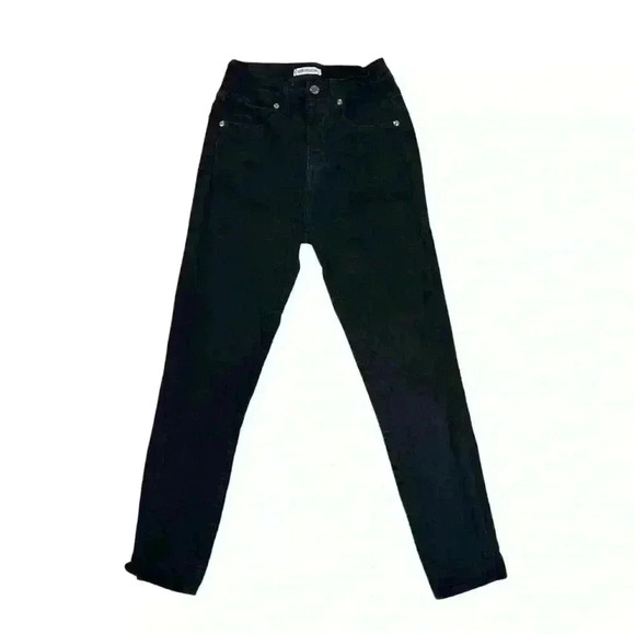Good American Good Waist Crop Black Jeans Size 26 - Picture 2 of 9